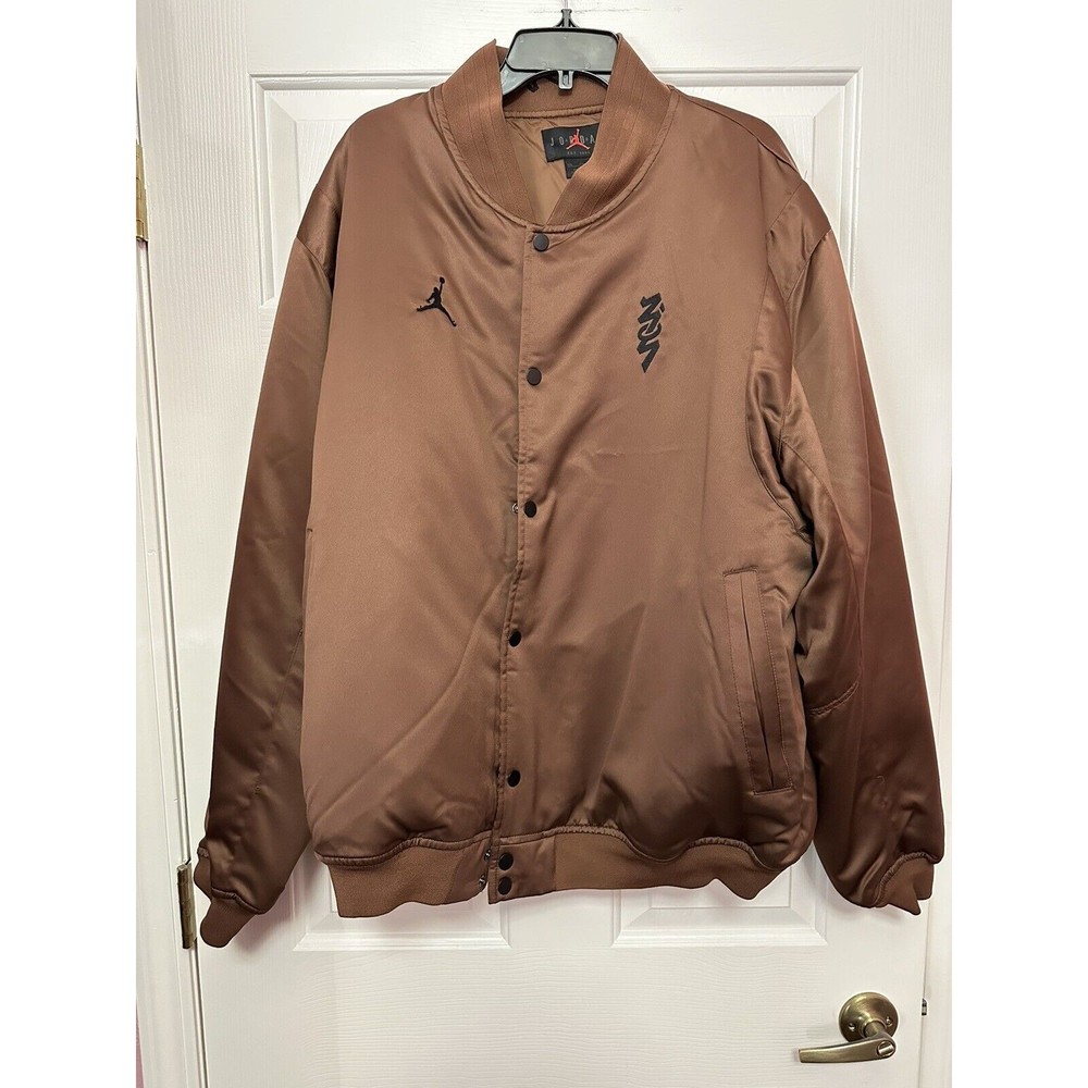 Nike Air Jordan Zion Mens Brown Varsity Jacket Size XXL BRAND NEW